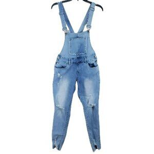 Traffic Jeans Wear Destroyed Fashion Overalls Women's Size 29 Light Wash